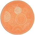 thumbnail image 1 of Safavieh Courtyard Hugo Oriental Indoor/Outdoor Area Rug, Terracotta/Natural, 6'7" x 6'7" Round, 1 of 9