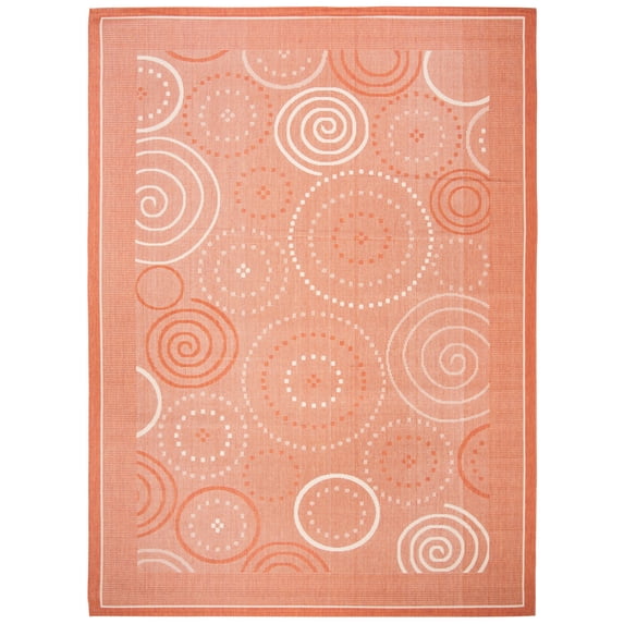 Safavieh Courtyard Hugo Oriental Indoor/Outdoor Area Rug, Terracotta/Natural, 8' x 11'
