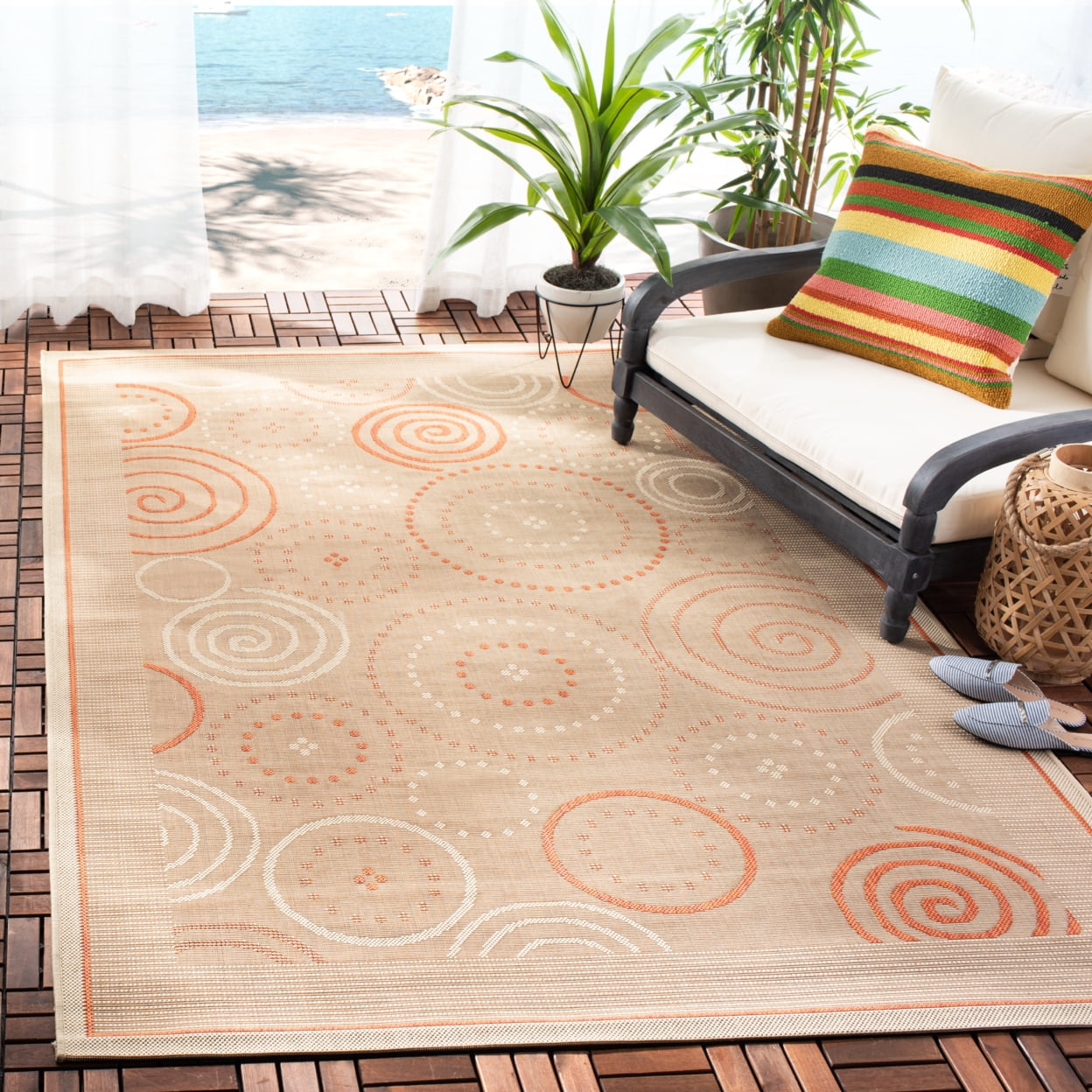 Natural Terra 9' x 12' Easy Care Flat Woven Area Rug