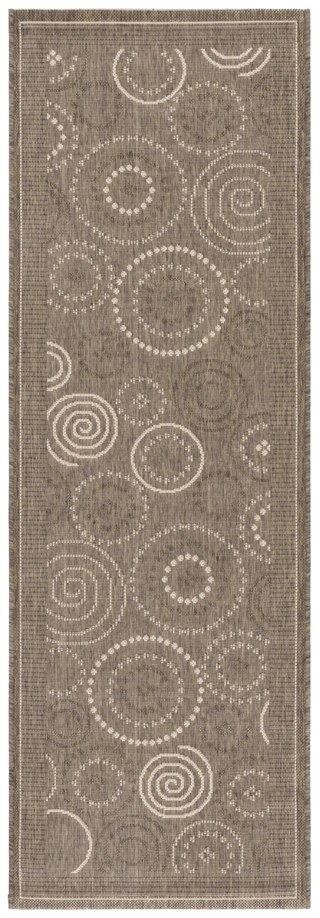 Safavieh Courtyard Hugo Oriental Indoor/Outdoor Runner Rug, Brown/Natural, 2'3" x 10'