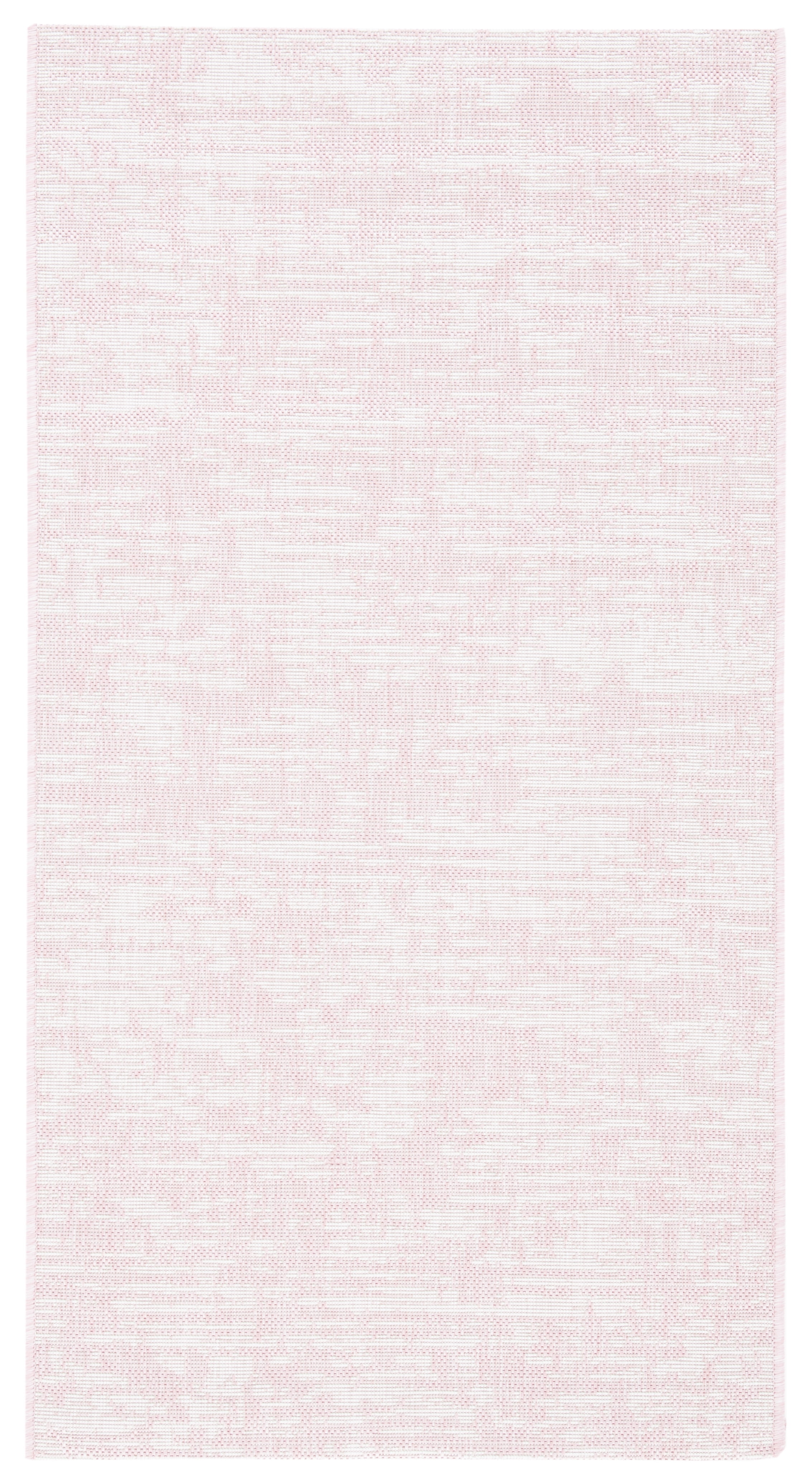 Ivory Synthetic Easy-Care Rectangular Indoor/Outdoor Rug