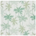 thumbnail image 1 of SAFAVIEH Courtyard Jaden Botanical Indoor/Outdoor Area Rug, Ivory/Green, 6'7" x 6'7" Square, 1 of 12