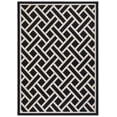 thumbnail image 1 of SAFAVIEH Courtyard Janey Geometric Indoor/Outdoor Area Rug Black/Light Beige, 5'3" x 7'7", 1 of 10