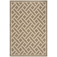 thumbnail image 1 of SAFAVIEH Courtyard Janey Geometric Indoor/Outdoor Area Rug Brown/Light Beige, 6'7" x 9'6", 1 of 10