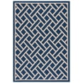 thumbnail image 1 of SAFAVIEH Courtyard Janey Geometric Indoor/Outdoor Area Rug Navy/Light Beige, 5'3" x 7'7", 1 of 11
