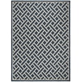 thumbnail image 1 of SAFAVIEH Courtyard Janey Geometric Indoor/Outdoor Area Rug Navy/Light Beige, 5'3" x 7'7", 1 of 4