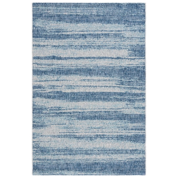 Safavieh Courtyard Jannah Abstract Indoor/Outdoor Area Rug, Gray/Blue, 5'3" x 7'7"