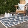 thumbnail image 1 of Safavieh Courtyard Jasper Geometric Indoor/Outdoor Area Rug, Navy/Beige, 2'7" x 5', 1 of 13