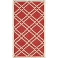 thumbnail image 1 of Safavieh Courtyard Jasper Geometric Indoor/Outdoor Area Rug, Red/Bone, 2'7" x 5', 1 of 11