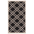 thumbnail image 1 of Safavieh Courtyard Jasper Geometric Indoor/Outdoor Area Rug, Black/Beige, 2' x 3'7", 1 of 17
