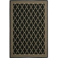 thumbnail image 1 of SAFAVIEH Courtyard Jasper Geometric Bordered Indoor/Outdoor Area Rug, 4' x 5'7", Black/Beige, 1 of 4