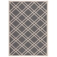 thumbnail image 1 of Safavieh Courtyard Jasper Geometric Indoor/Outdoor Area Rug, Anthracite/Beige, 5'3" x 7'7", 1 of 11