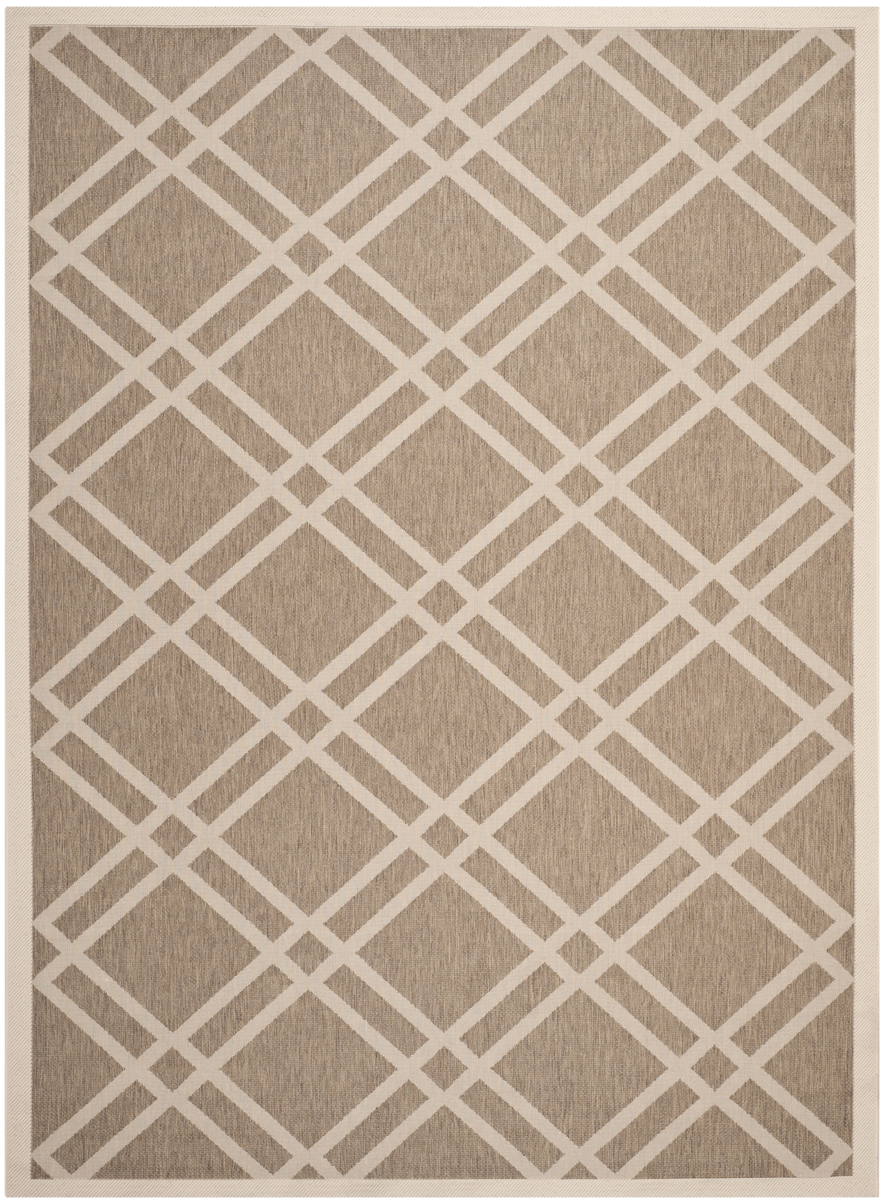Safavieh Courtyard Jasper Geometric Indoor/Outdoor Area Rug, Brown/Bone, 5'3" x 7'7"