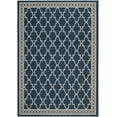 thumbnail image 1 of SAFAVIEH Courtyard Jasper Geometric Bordered Indoor/Outdoor Area Rug, 5'3" x 7'7", Navy/Beige, 1 of 10