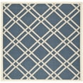 thumbnail image 1 of SAFAVIEH Courtyard Jasper Geometric Bordered Indoor/Outdoor Area Rug, 6'7" x 6'7" Square, Navy/Beige, 1 of 10