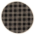 thumbnail image 1 of Safavieh Courtyard Jasper Geometric Indoor/Outdoor Area Rug, Black/Beige, 7'10" x 7'10" Round, 1 of 12