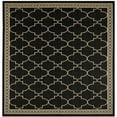 thumbnail image 1 of SAFAVIEH Courtyard Jasper Geometric Bordered Indoor/Outdoor Area Rug, 7'10" x 7'10" Square, Black/Beige, 1 of 5