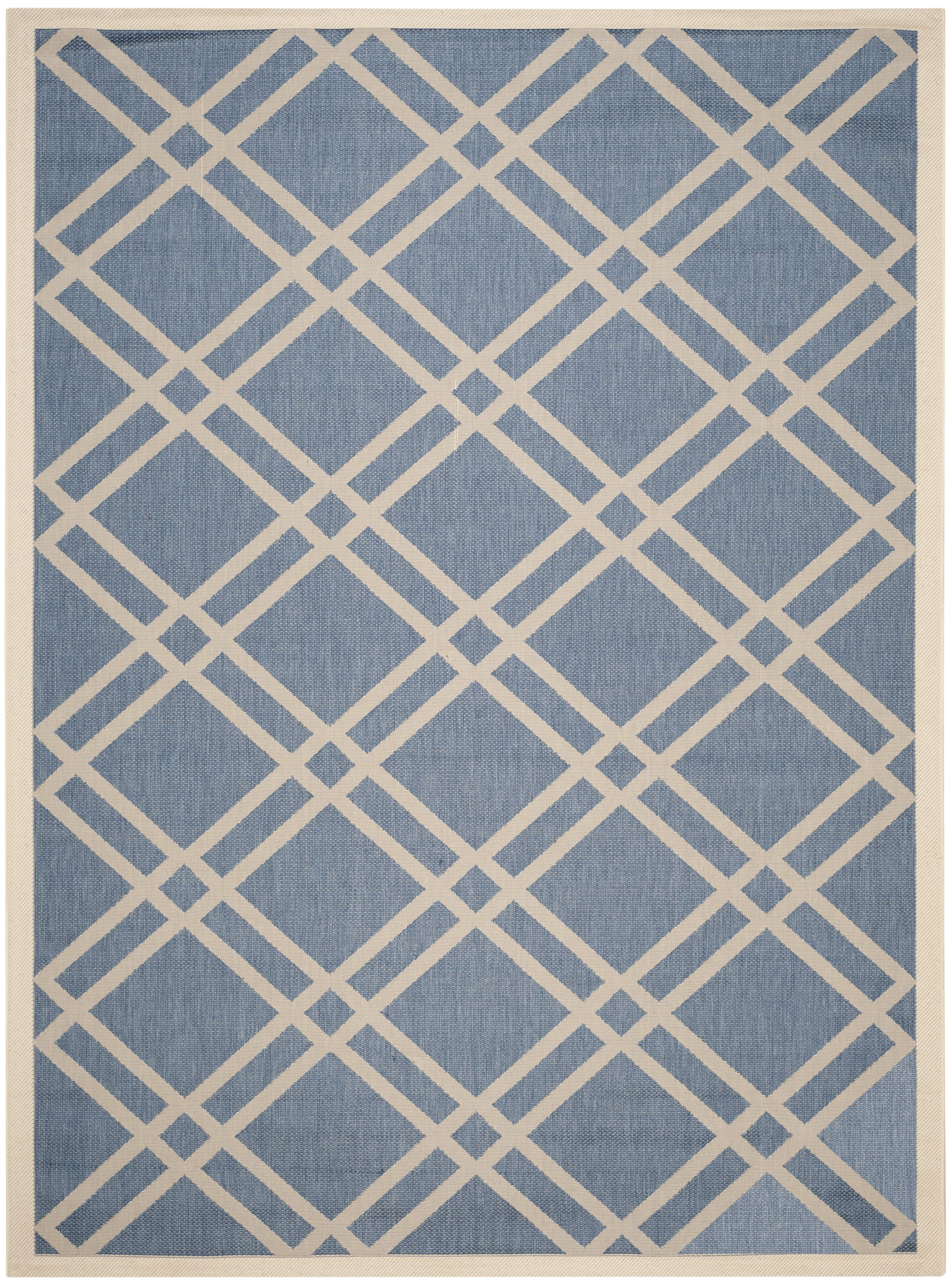 Safavieh Courtyard Jasper Geometric Indoor/Outdoor Area Rug, Blue/Beige, 8' x 11'