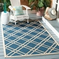 thumbnail image 1 of Safavieh Courtyard Jasper Geometric Indoor/Outdoor Area Rug, Navy/Beige, 8' x 11', 1 of 13