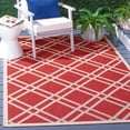 thumbnail image 1 of Safavieh Courtyard Jasper Geometric Indoor/Outdoor Area Rug, Red/Bone, 8' x 11', 1 of 10
