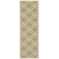thumbnail image 1 of Safavieh Courtyard Jasper Geometric Indoor/Outdoor Runner Rug, Green/Beige, 2'3" x 6'7", 1 of 8