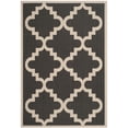 thumbnail image 1 of SAFAVIEH Courtyard Jaylee Geometric Indoor/Outdoor Area Rug, Black/Beige, 5'3" x 7'7", 1 of 10