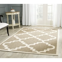 SAFAVIEH Courtyard Jaylee Geometric Trellis Indoor/Outdoor Area Rug Brown/Beige, 8' x 11'2"