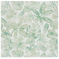 thumbnail image 1 of SAFAVIEH Courtyard Jaylen Botanical Indoor/Outdoor Area Rug, Ivory/Green, 6'7" x 6'7" Square, 1 of 12