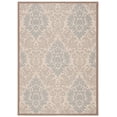 thumbnail image 1 of Safavieh Courtyard Jennifer Damask Indoor/Outdoor Area Rug, Beige/Dark Beige, 4' x 5'7", 1 of 8