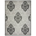 thumbnail image 1 of SAFAVIEH Courtyard Jennifer Damask Indoor/Outdoor Area Rug, Light Grey/Anthracite, 8' x 11', 1 of 6