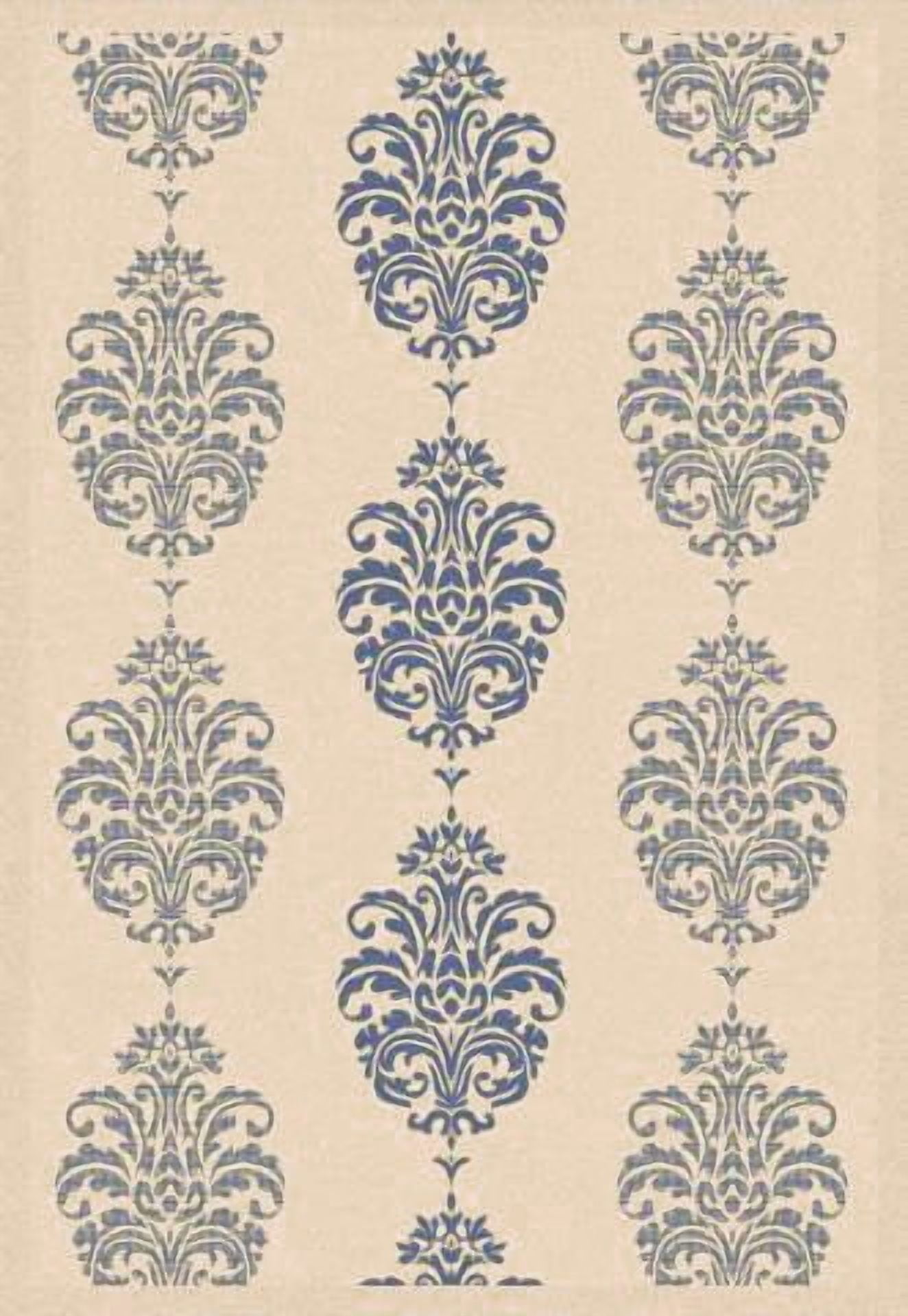 Safavieh Courtyard Jenny Medallion Indoor/Outdoor Area Rug, Natural/Blue, 5'3" x 7'7"