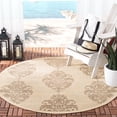 thumbnail image 1 of Safavieh Courtyard Jenny Medallion Indoor/Outdoor Area Rug, Natural/Brown, 6'7" x 6'7" Round, 1 of 11