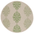 thumbnail image 1 of Safavieh Courtyard Jenny Medallion Indoor/Outdoor Area Rug, Natural/Olive, 6'7" x 6'7" Round, 1 of 10