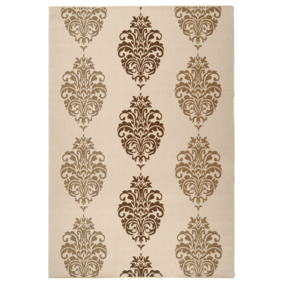 Safavieh Courtyard Jenny Medallion Indoor/Outdoor Area Rug, Natural/Brown, 6'7" x 9'6"
