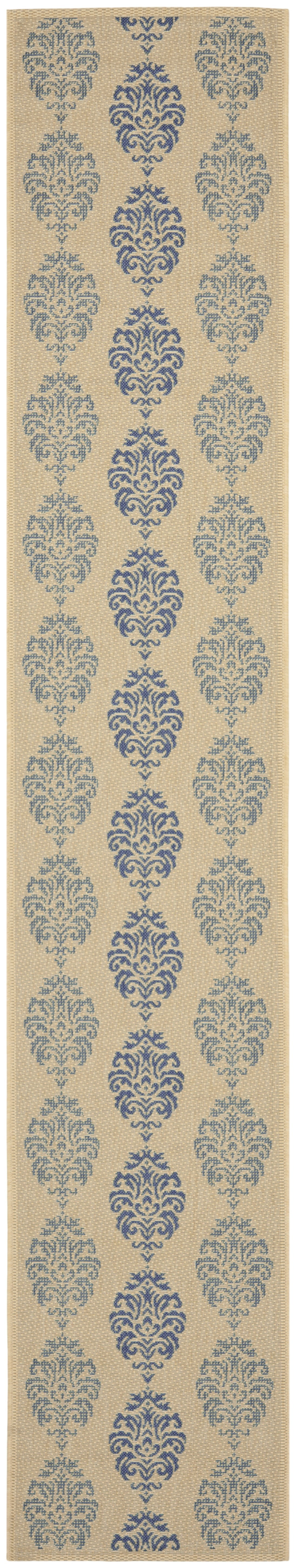 SAFAVIEH Courtyard Jenny Geometric Medallion Indoor/Outdoor Runner Rug