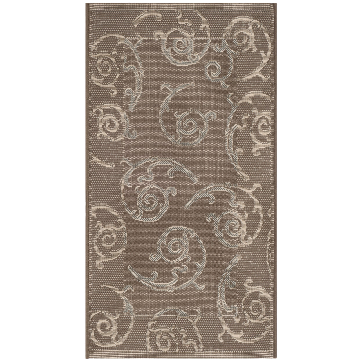 SAFAVIEH Courtyard Jessica Paisley Indoor/Outdoor Area Rug, Dark Beig ...