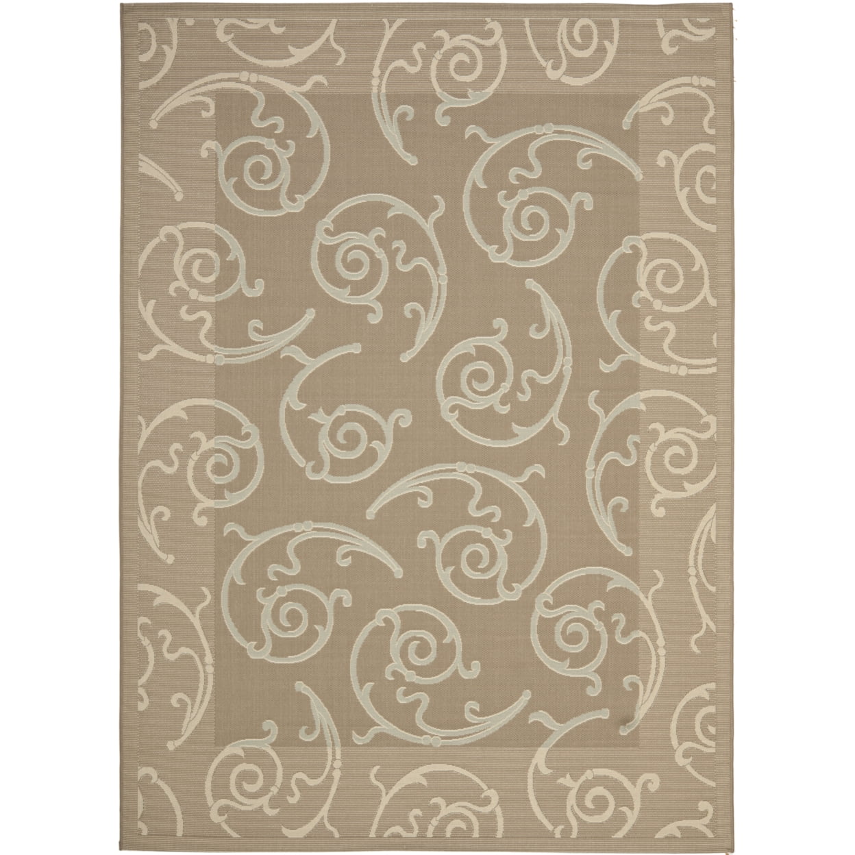 SAFAVIEH Courtyard Jessica Paisley Indoor/Outdoor Area Rug, Dark Beige ...