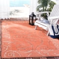 thumbnail image 1 of Safavieh Courtyard Jessica Paisley Indoor/Outdoor Area Rug, Terracotta/Cream, 8' x 11', 1 of 9