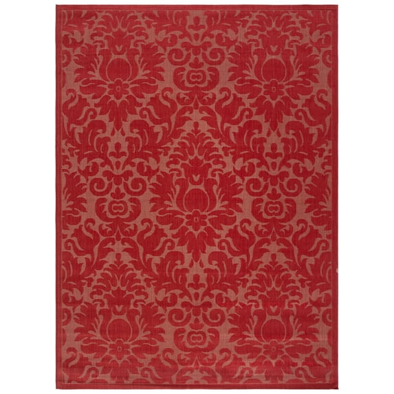 Safavieh Courtyard Jessie Damask Indoor/Outdoor Area Rug, Red, 8' x 11'