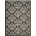 thumbnail image 1 of SAFAVIEH Courtyard Joetta Geometric Indoor/Outdoor Area Rug, Black/Light Grey, 5'3" x 7'7", 1 of 6