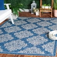 thumbnail image 1 of SAFAVIEH Courtyard Joetta Geometric Indoor/Outdoor Area Rug, Navy/Grey, 6'7" x 9'6", 1 of 10