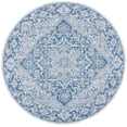thumbnail image 1 of SAFAVIEH Courtyard Joey Medallion Indoor/Outdoor Area Rug, Light Grey/Navy, 6'7" x 6'7" Round, 1 of 12