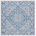 thumbnail image 1 of SAFAVIEH Courtyard Joey Medallion Indoor/Outdoor Area Rug, Light Grey/Navy, 6'7" x 6'7" Square, 1 of 15