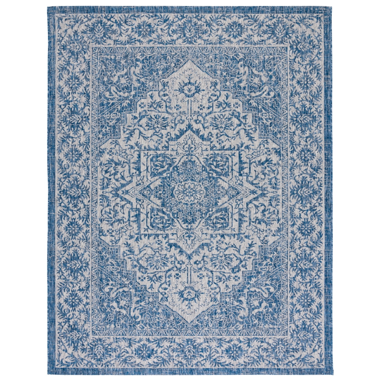 Gray Rectangular 8' x 10' Easy Care Synthetic Rug