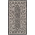 thumbnail image 1 of Safavieh Courtyard Jolyon Bordered Indoor/Outdoor Area Rug, Black/Beige, 2'7" x 5', 1 of 8