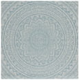 thumbnail image 1 of SAFAVIEH Courtyard Josiah Floral Medallion Indoor/Outdoor Area Rug, 5'3" x 5'3" Square, Light Grey/Aqua, 1 of 15