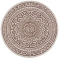 thumbnail image 1 of SAFAVIEH Courtyard Josiah Floral Medallion Indoor/Outdoor Area Rug, 6'7" x 6'7" Round, Light Beige/Light Brown, 1 of 7