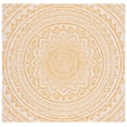 thumbnail image 1 of SAFAVIEH Courtyard Josiah Floral Medallion Indoor/Outdoor Area Rug, Ivory/Gold, 6'7" x 6'7" Square, 1 of 13