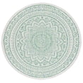 thumbnail image 1 of SAFAVIEH Courtyard Josiah Floral Medallion Indoor/Outdoor Area Rug, Ivory/Green, 7'10" x 7'10" Round, 1 of 9