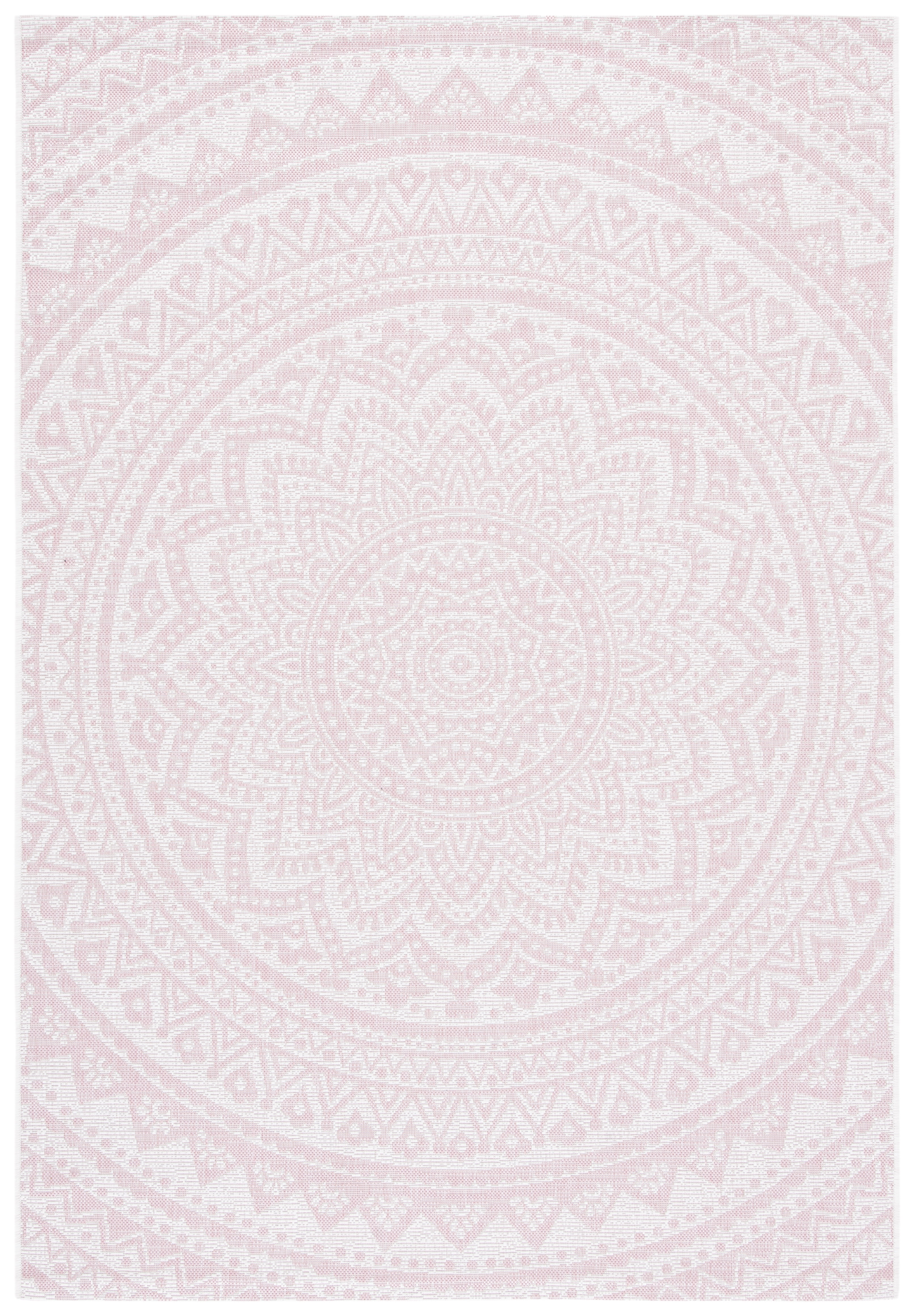 Ivory Rectangular Non-Slip Synthetic Indoor/Outdoor Rug